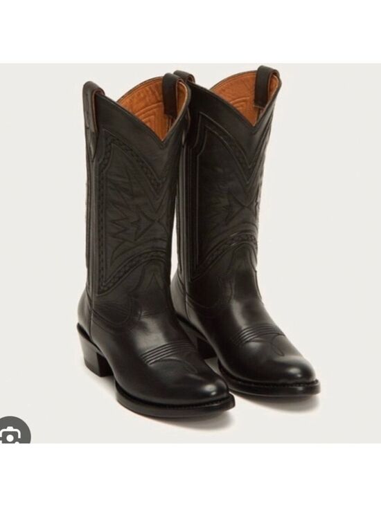 Frye Shoes - Frye Rosalind Braid Leather Wester Boot size 6 Black